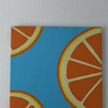 Acrylbild Orange auf Leinwand