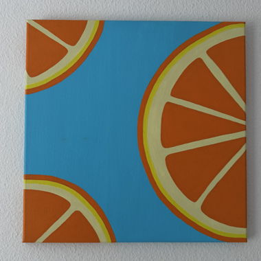 Tableau acrylique Orange sur toile