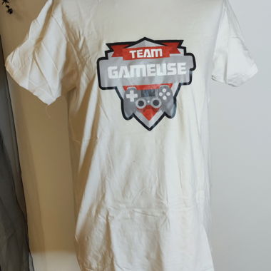 T-shirt Team Gameuse B&C