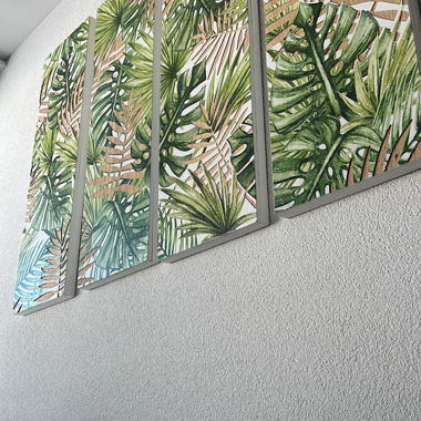 Quadro da parete con motivo di foglia di palma