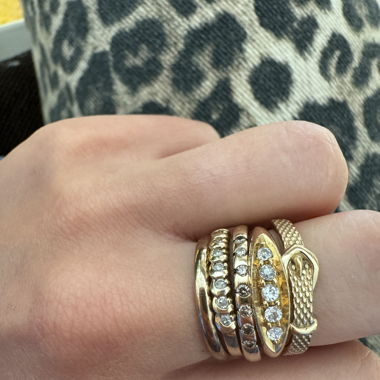 9-18k vintage gold stackable rings