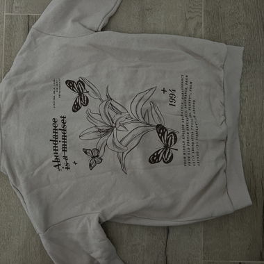 Beige graphic hoodie