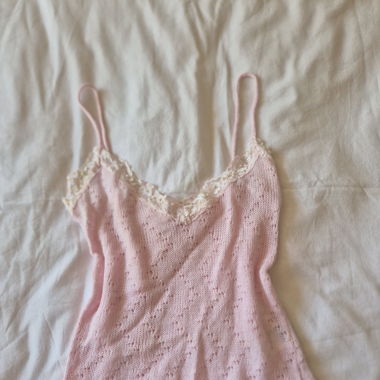 Top cami rose poudré