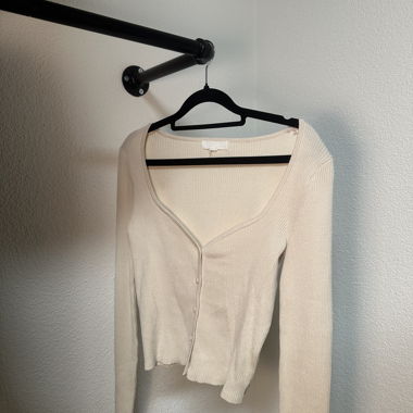 Beige Strick-Cardigan