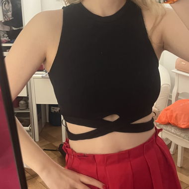 Crop top noir