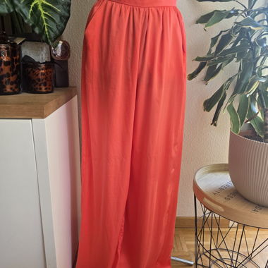 Pantalon large satiné Mango