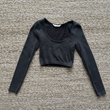 Cropped Langarmshirt