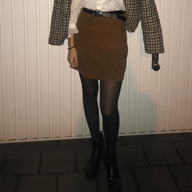 Brown Corduroy Skirt
