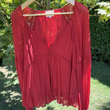 Rote Bluse Sézane