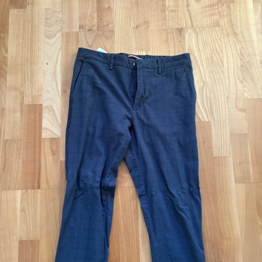 Dark Blue Fabric Trousers