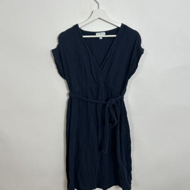 Robe portefeuille bleu marine