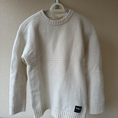RNLI Finisterre Maglione in Lana Crema Gr. 10 (36-38)