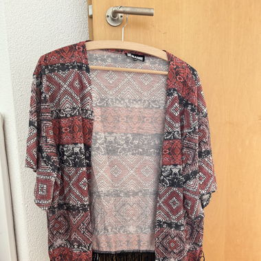 red poncho