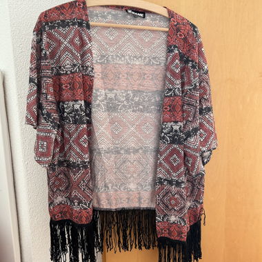 red poncho
