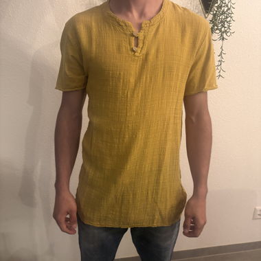 T-shirt jaune en coton