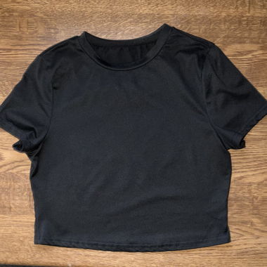 T-shirt cropped nero