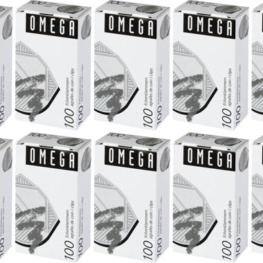 10x Omega Eckenklammer a 100 Stück, Silber, Alu