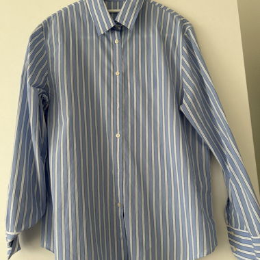 Blue-and-White Striped Shirt