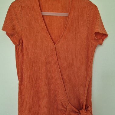 Orange Wickelshirt Gr. S