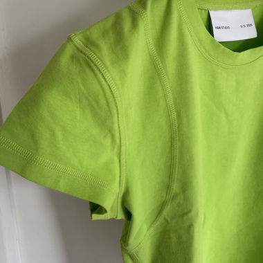 Kurzes T-Shirt H&M Studio Neon-Grün - Größe S