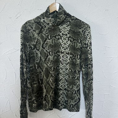 Maglione a collo alto con stampa serpente H&M
