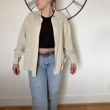 Beige Stradivarius blouse