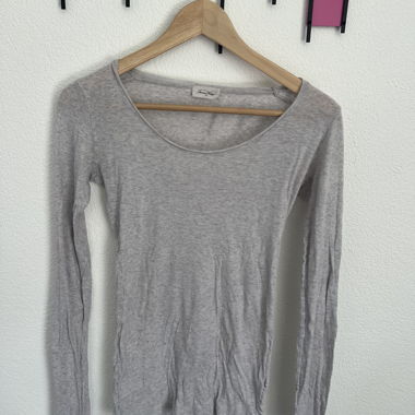 Grau Layer Longsleeve-Top
