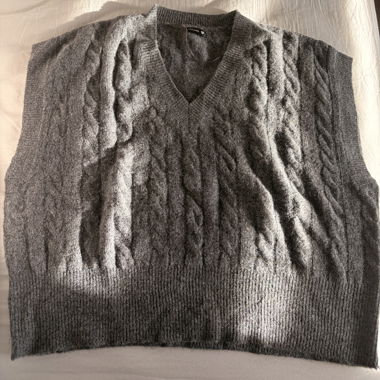 Grey Sleeveless Sweater / Chicorée