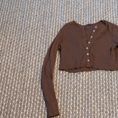 Brandy Melville Button down Henley Long Sleeve Top