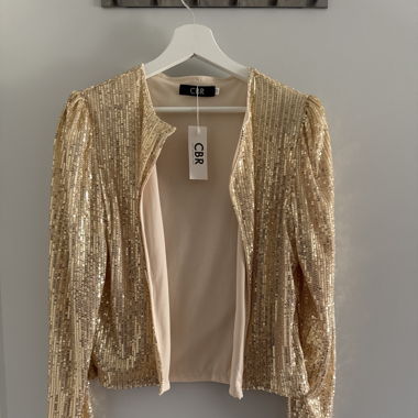 Blazer with gold glitter 