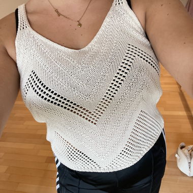 Top en tricot blanc