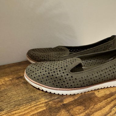 Grüne Sommer Loafers
