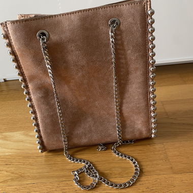 Metallic Bag with Chain