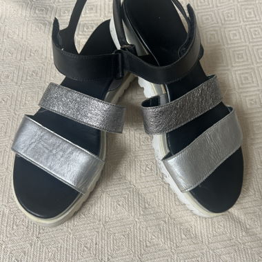 Silver Platform Sandals