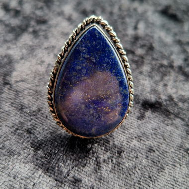 Anello regolabile in lapislazzuli 