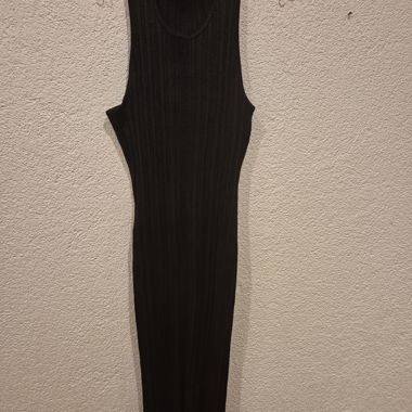 Robe plissée noire