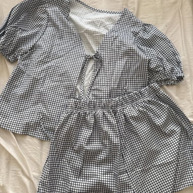 Checkered shorts set