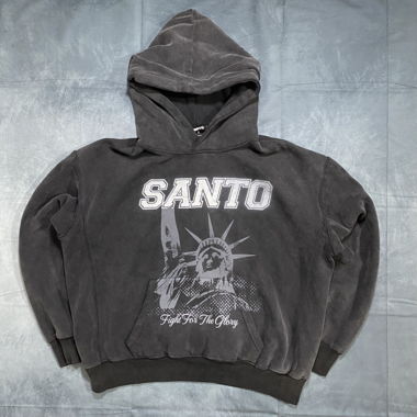 Hoodie SANTO avec Statue de la Liberté, taille S Neuf