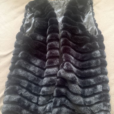 Black faux fur gilet
