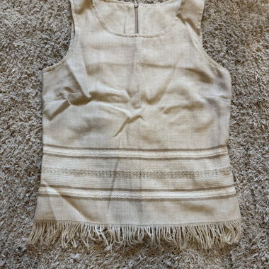 Top senza maniche beige