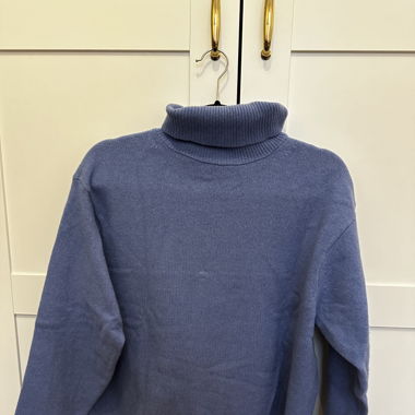 Rollkragen Pullover / Blauton / Uniqlo / Wolle