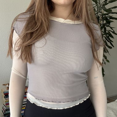 Motel mesh long sleeve top 