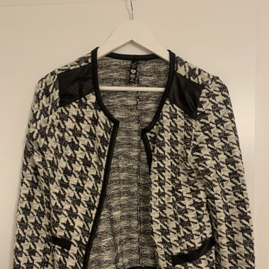 Gilet avec motif pied de poule