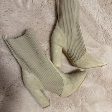 Stivaletti stretch beige