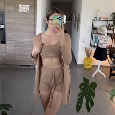 Süsses 3-teiliges Set, beige, Gr. S