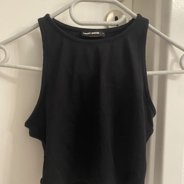 Crop top nero coste Tally Weijl