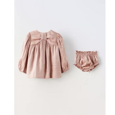 Completo bimba rosa con culotte