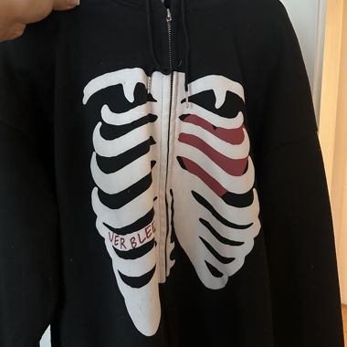 Sweat à capuche zippé noir