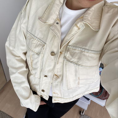 Beige Übergangsjacke