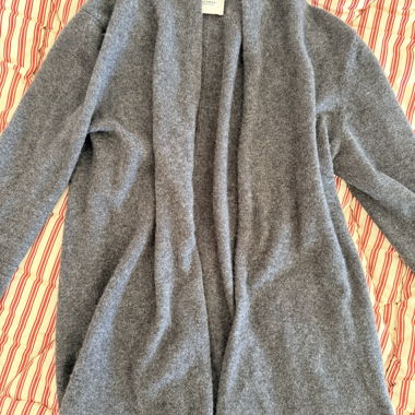 Cardigan lungo in cashmere grigio Globus S